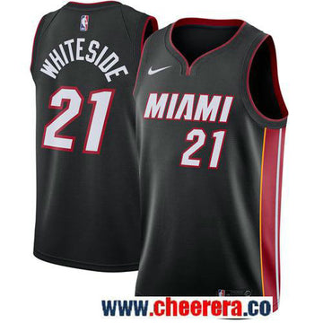 Nike Hassan Whiteside Miami Heat black jersey