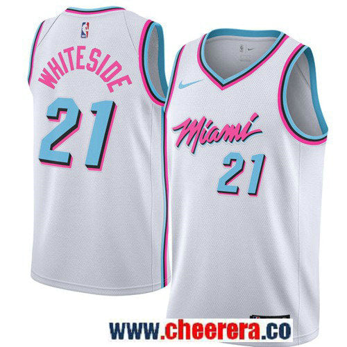 Nike Hassan Whiteside Miami Heat white jersey