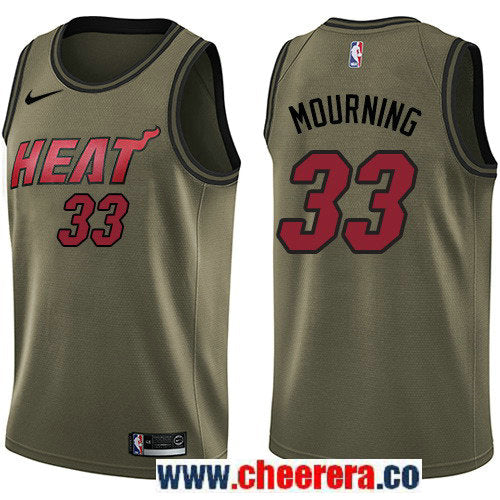 Nike Alonzo Mourning Miami Heat green Salute To Service jersey