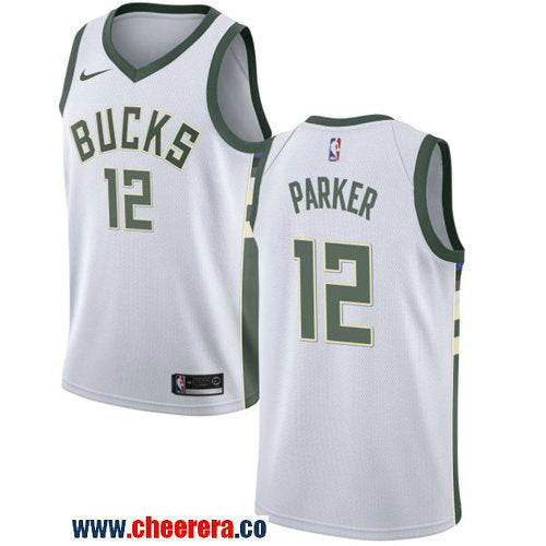 Nike Jabari Parker Milwaukee Bucks white jersey