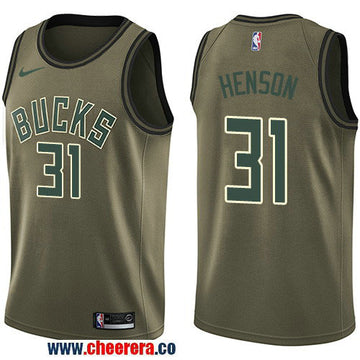 Nike John Henson Milwaukee Bucks green Salute To Service jersey