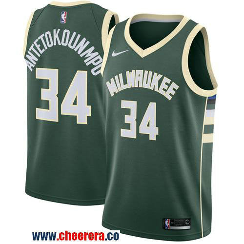 Nike Giannis Antetokounmpo Milwaukee Bucks green jersey