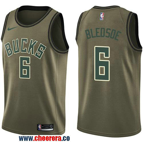 Nike Eric Bledsoe Milwaukee Bucks green Salute To Service jersey
