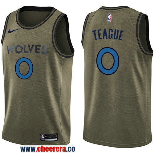 Nike Jeff Teague Minnesota Timberwolves green Salute To Service jersey