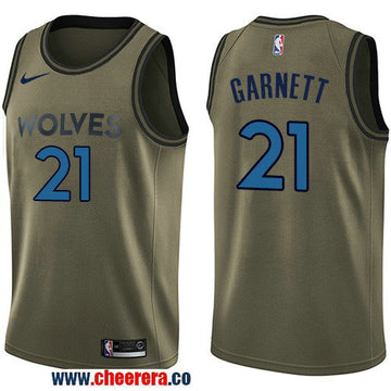 Nike Kevin Garnett Minnesota Timberwolves green Salute To Service jersey