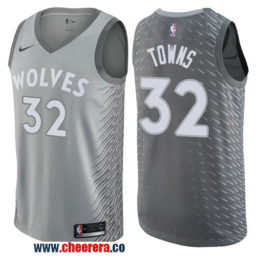 Nike Karl-Anthony Towns Minnesota Timberwolves gray jersey