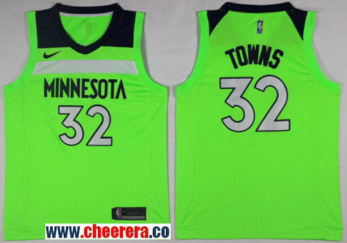 Nike Karl-Anthony Towns Minnesota Timberwolves green jersey