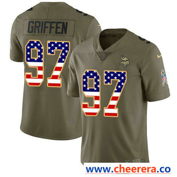 Nike Everson Griffen Minnesota Vikings olive Salute To Service jersey