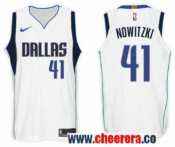 Nike NBA Dirk Nowitzki Dallas Mavericks white jersey