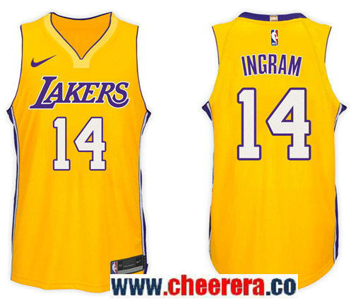 Nike NBA Brandon Ingram Los Angeles Lakers gold jersey