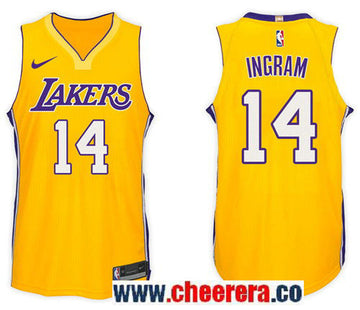 Nike NBA Brandon Ingram Los Angeles Lakers gold jersey