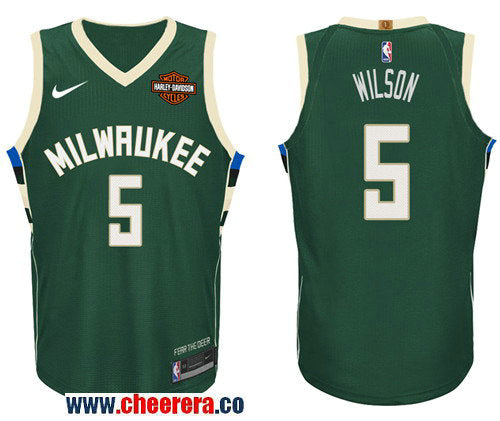Nike NBA D.J. Wilson Milwaukee Bucks green jersey
