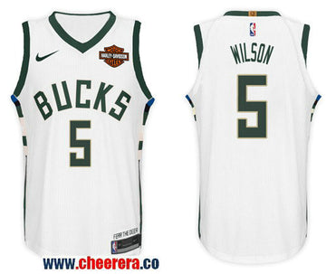 Nike NBA D.J. Wilson Milwaukee Bucks white jersey