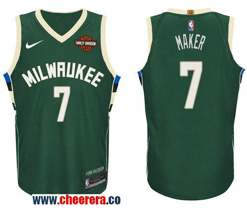 Nike NBA Thon Maker Milwaukee Bucks green jersey