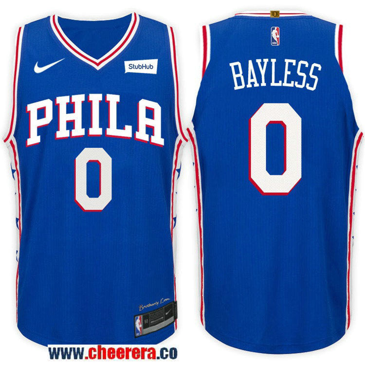 Nike NBA Jerryd Bayless Philadelphia 76ers blue jersey