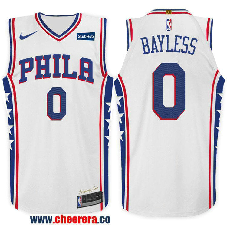 Nike NBA Jerryd Bayless Philadelphia 76ers white jersey