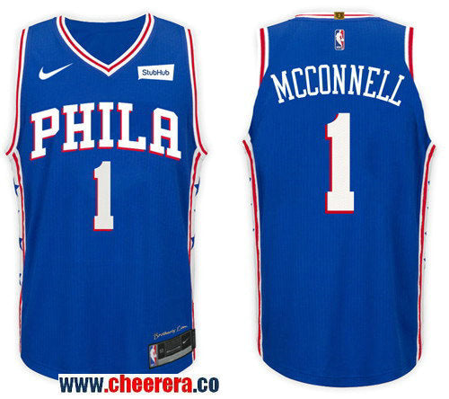Nike NBA T.J. McConnell Philadelphia 76ers blue jersey