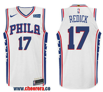 Nike NBA J.J. Redick Philadelphia 76ers white jersey