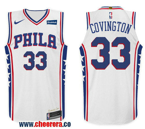 Nike NBA Robert Covington Philadelphia 76ers white jersey