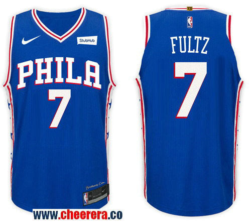 Nike NBA Markelle Fultz Philadelphia 76ers blue jersey