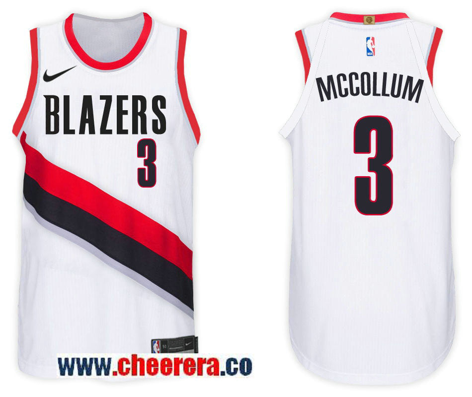 Nike NBA C.J McCollum Portland Trail Blazers white jersey