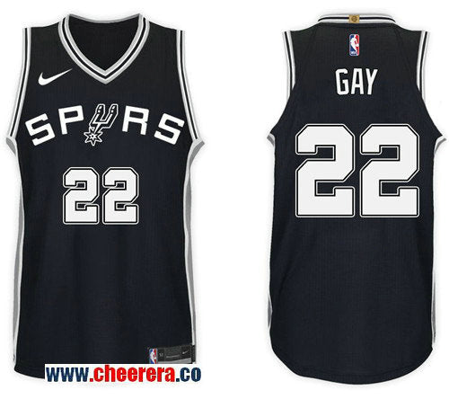 Nike NBA Rudy Gay San Antonio Spurs black jersey