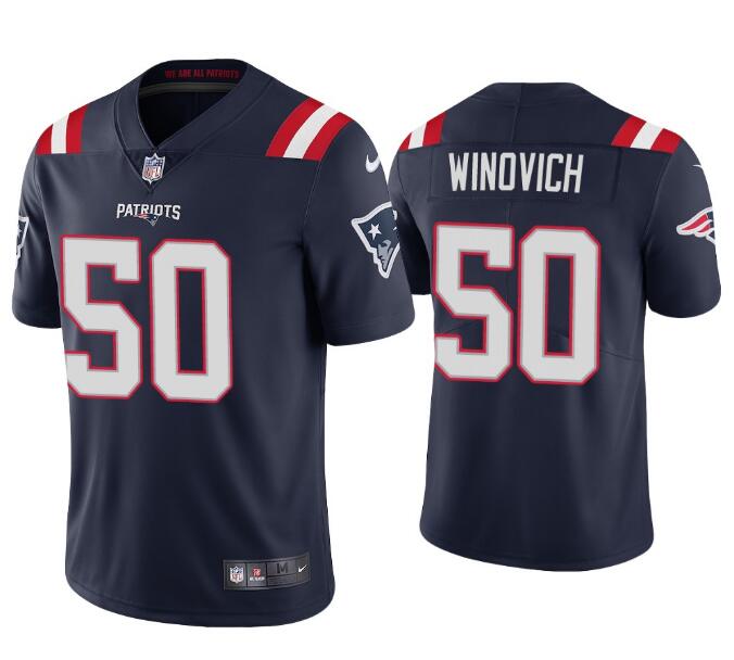 Nike Chase Winovich New England Patriots navy Vapor jersey