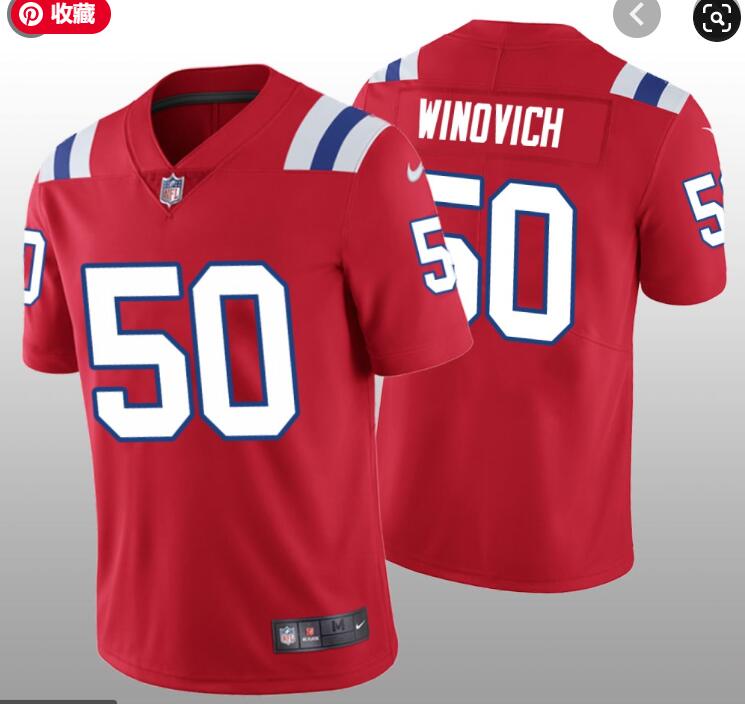 Nike Chase Winovich New England Patriots red Vapor jersey