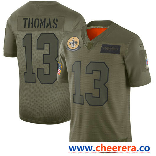 Nike Michael Thomas New Orleans Saints olive Salute To Service jersey