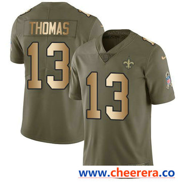 Nike Michael Thomas New Orleans Saints olive Salute To Service jersey