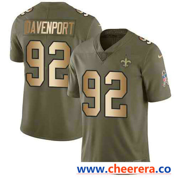 Nike Marcus Davenport New Orleans Saints olive Salute To Service jersey