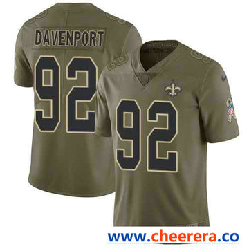 Nike Marcus Davenport New Orleans Saints olive Salute To Service jersey
