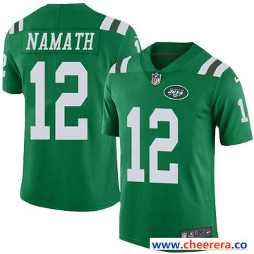 Nike Joe Namath New York Jets green Color Rush jersey