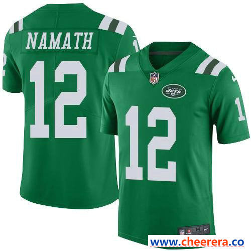 Nike Joe Namath New York Jets green Color Rush jersey