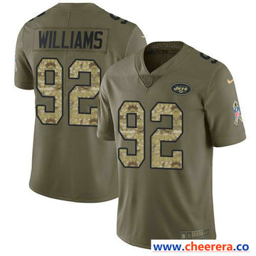 Nike Leonard Williams New York Jets olive Salute To Service jersey