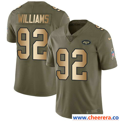 Nike Leonard Williams New York Jets olive Salute To Service jersey