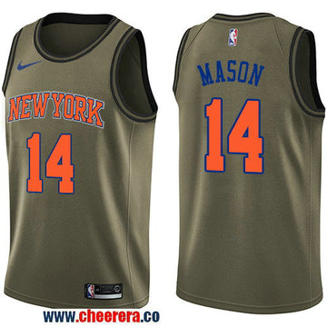 Nike Anthony Mason New York Knicks green Salute To Service jersey