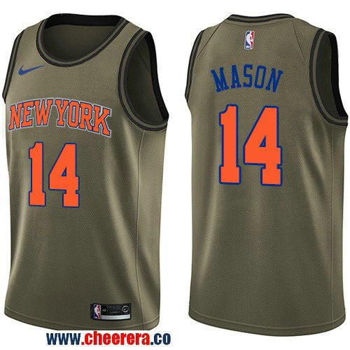 Nike Anthony Mason New York Knicks green Salute To Service jersey