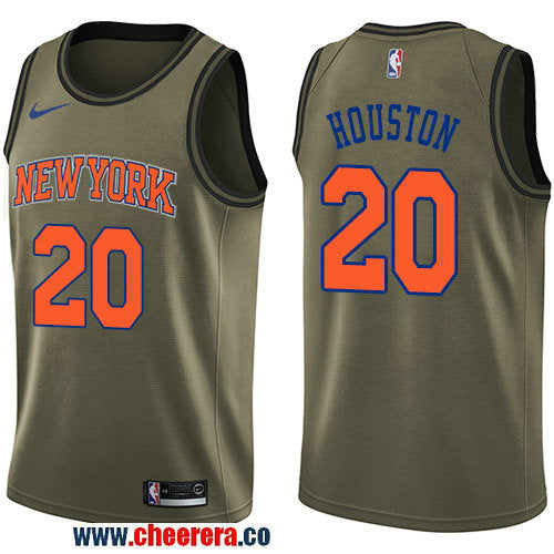 Nike Allan Houston New York Knicks green Salute To Service jersey