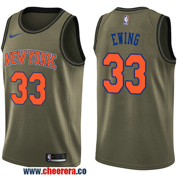 Nike Patrick Ewing New York Knicks green Salute To Service jersey