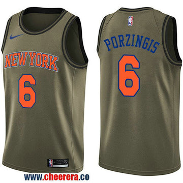 Nike Kristaps Porzingis New York Knicks green Salute To Service jersey