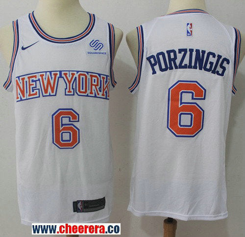 Nike Kristaps Porzingis New York Knicks white jersey