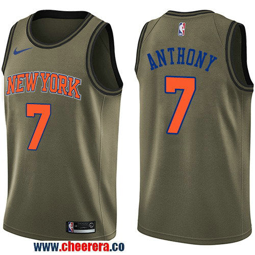 Nike Carmelo Anthony New York Knicks green Salute To Service jersey