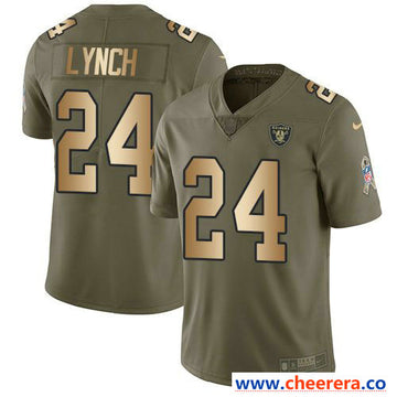 Nike Marshawn Lynch Las Vegas Raiders olive Salute To Service jersey