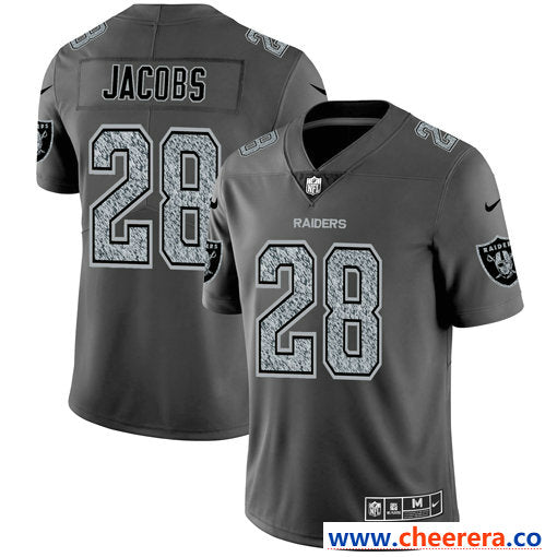 Nike Josh Jacobs Las Vegas Raiders gray Vapor jersey
