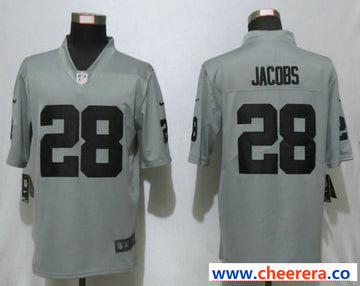 Nike Josh Jacobs Las Vegas Raiders gray Inverted Legend jersey