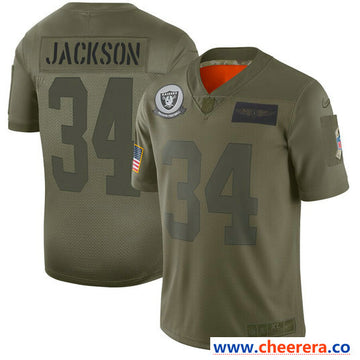 Nike Bo Jackson Las Vegas Raiders olive Salute To Service jersey