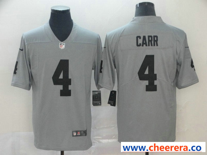 Nike Derek Carr Las Vegas Raiders gray Inverted Legend jersey