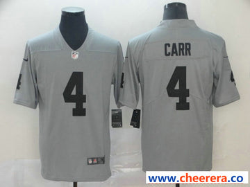 Nike Derek Carr Las Vegas Raiders gray Inverted Legend jersey