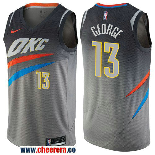 Nike Paul George Oklahoma City Thunder gray jersey